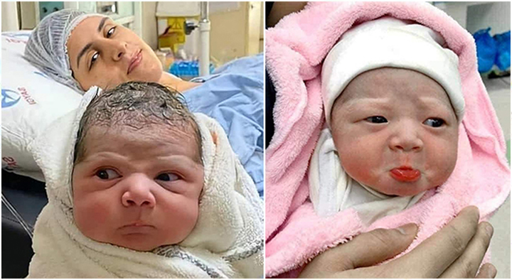 15 Photos Both “Cool” And Funny Of Unique Birth Moments Of Newborn Babies