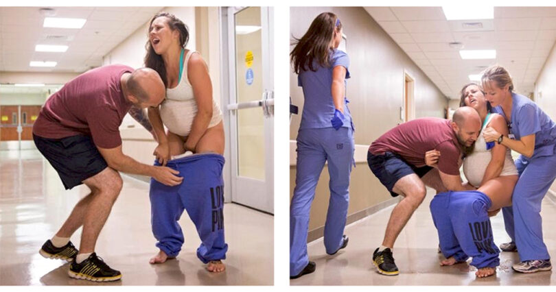 Baby Couldn’t Wait To Get to The Labour Room, But Dad Was Cool And Ready (Photos)