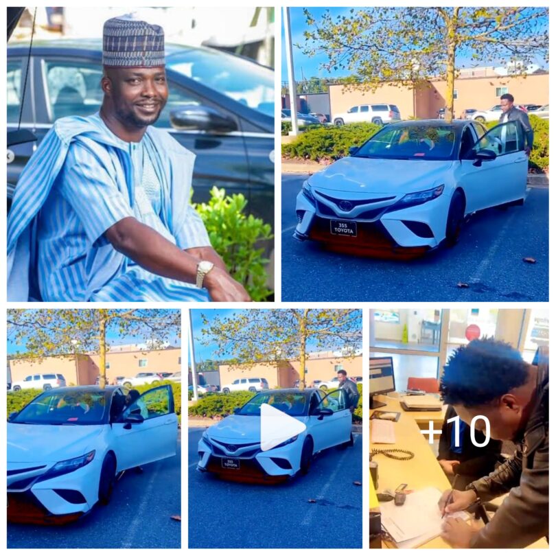 Congratulations pour as Omo Banke acquire a brand new Toyota Camry worth 30 million Naira (video)