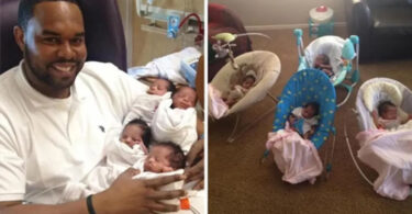 This Dad Raises His Quadruplets by Himself After His Wife Passes Away in Childbirth