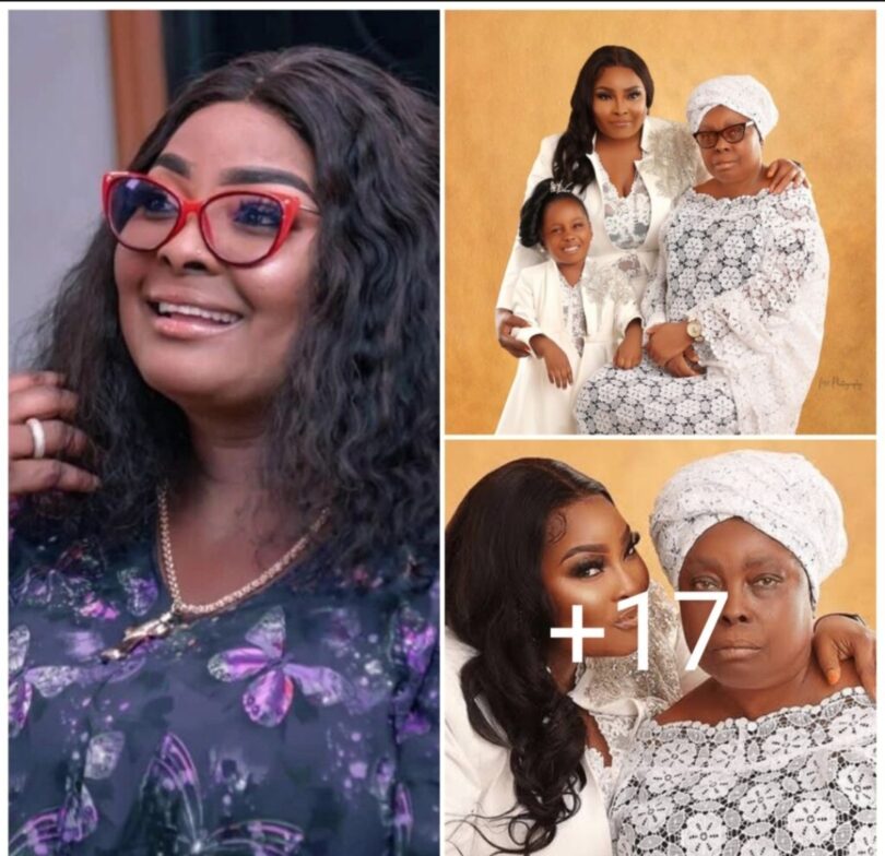 Actress Ronke Odunsanya shares stunning three generations photo, flaunts her mother and Daughter (See Photos)