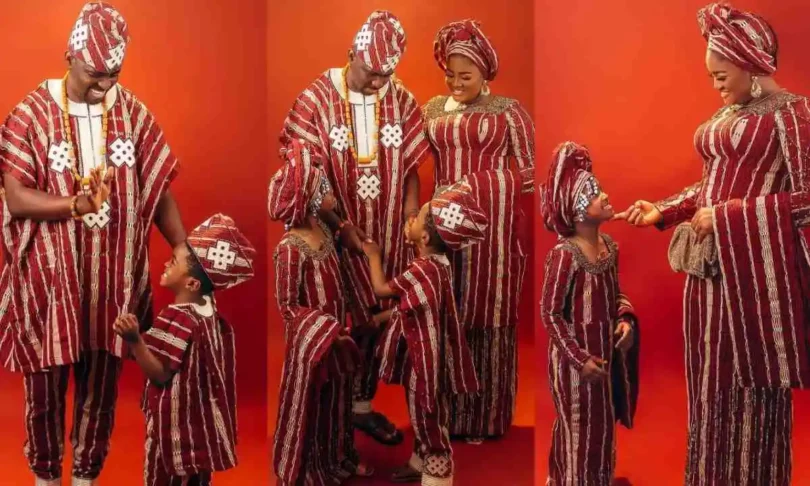 “Beautiful Family”– Tunde Owokoniran Celebrates New Year With Same Outfit As his Family.