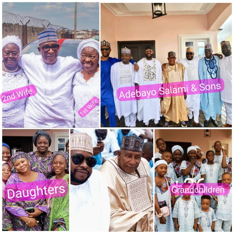 Veteran actor Adebayo Salami share a heartwarming family photo featuring his children, grandchildren (Photos)