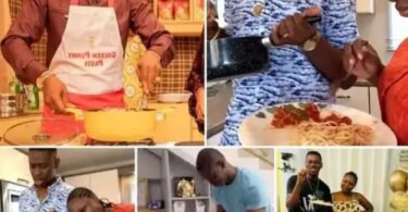 Fans React To Video of Actor Lateef Adedimeji Cooking For His Wife Mo Bimpe