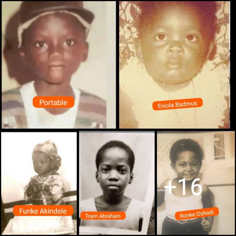 Funke Akindele, Eniola Badmus And 20 Other Nigerian celebrities and their childhood photos