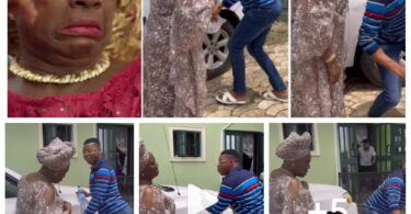 Mama Rainbow’s Reacts As Woli Agba Twerks Like a Lady for Her in Video Leaves Many Laughing (watch)