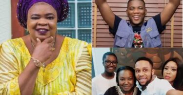 Checkout Lovely Photos of Peju Ogunmola, Her Only Son and Her Step Children