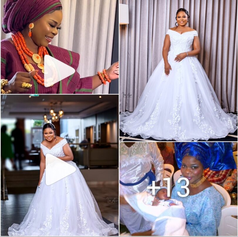 Actress Funke Etti releases wedding photos To Mark 45Th Birthday Weeks After She Welcomes Triplets