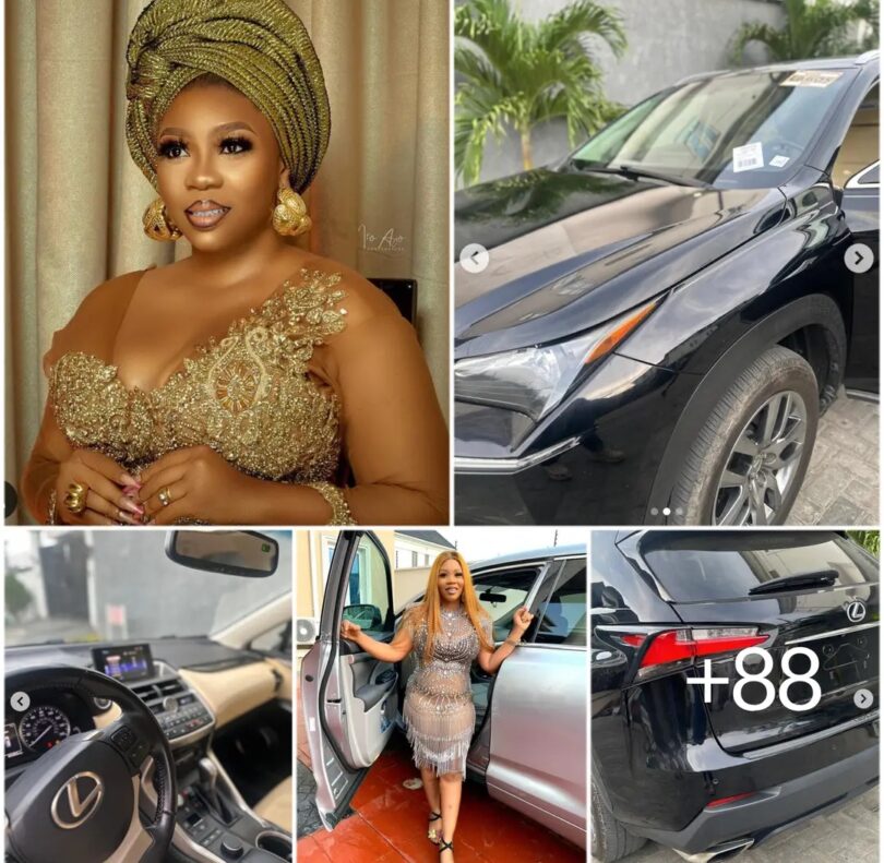 Congratulations Pour for Actress Wumi Toriola As She Buys New Lexus Worth Millions of Naira (Photos)